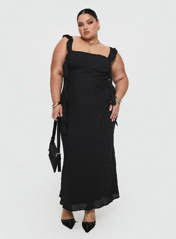  Women's High-Fashion ApparelLanai Maxi Dress Black Curve