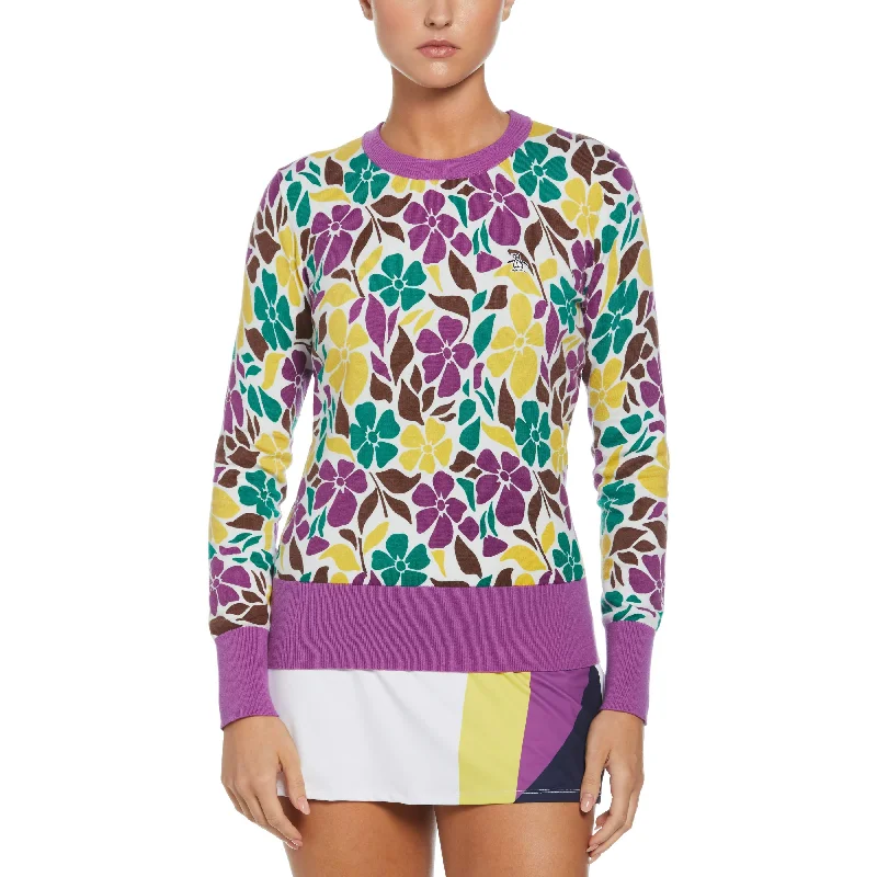  Women's Evening Wear OutfitWomen's Floral Print Pullover Sweater