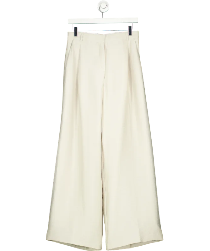  Trendy Looks On SaleMarcela Beige Azul Silky Wide Leg Pants In Oyster UK S