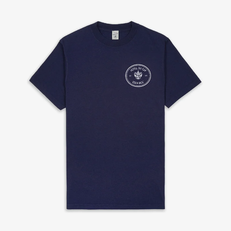  Discount ExtravaganzaSPORTY & RICH | EDEN CREST KENNEDY T-SHIRT { NAVY/WHITE