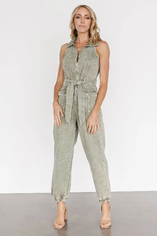  Women's Urban ClothingZahara Sleeveless Jumpsuit | Washed Olive