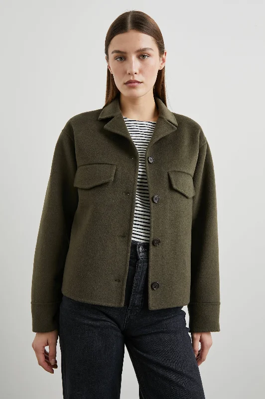  Women's Elegant Evening AttireRILEY JACKET - OLIVE