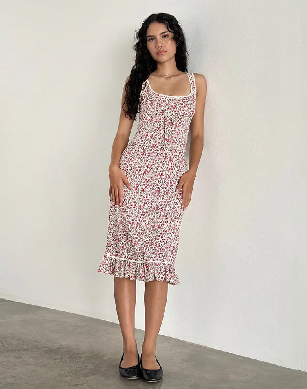  Affordable Trendy FashionBila Midi Dress in Pretty Ditsy