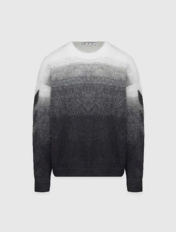  Comfortable Women's AttireDIAGONAL BRUSHED KNIT CREWNECK