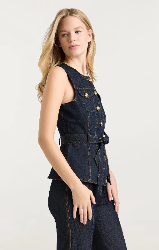  Women's Travel Outfit SetIndigo Denim Reenee Vest