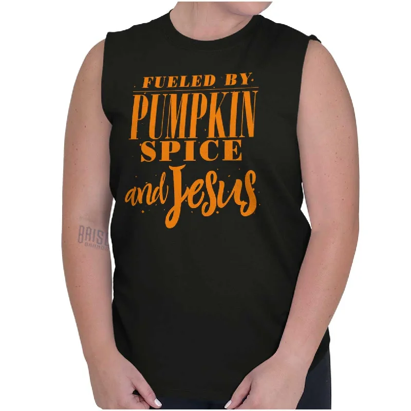  Trendy Fashion SaleFueled by PSLs and Jesus Sleeveless T Shirt