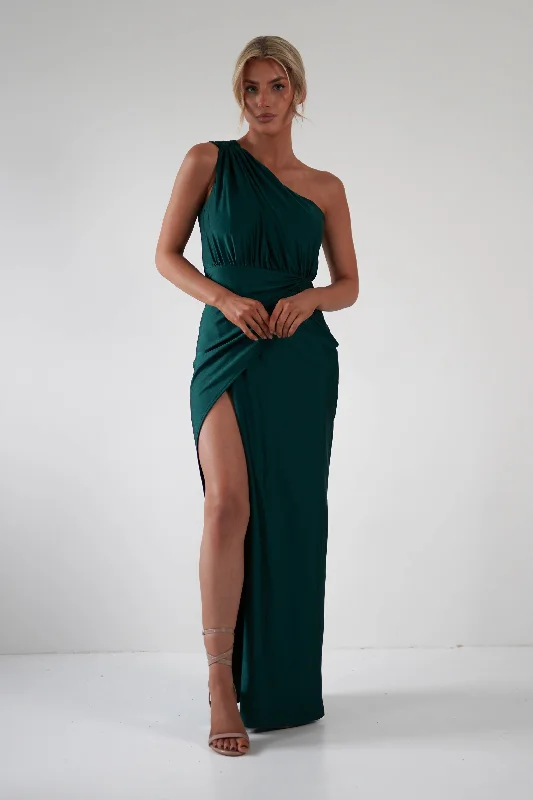  Women's Casual GarmentsGiordana Jersey Bodycon Maxi Dress | Forest Green