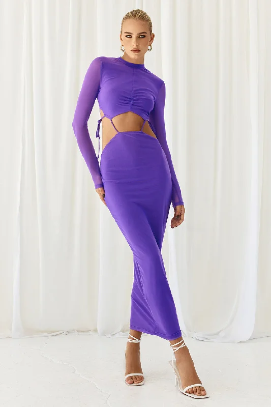  Women's Classic OutfitVILLA MIDI DRESS - PURPLE