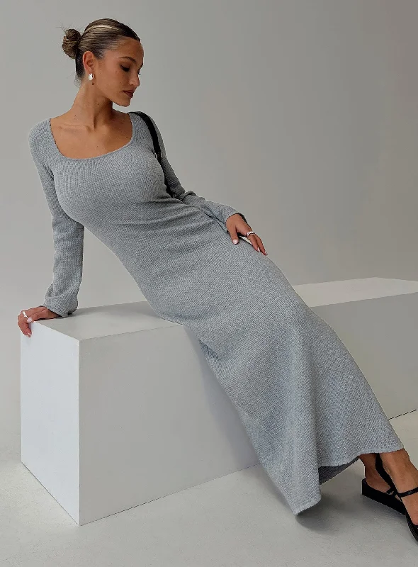  Women's Clothes For WorkKattan Long Sleeve Maxi Dress Grey