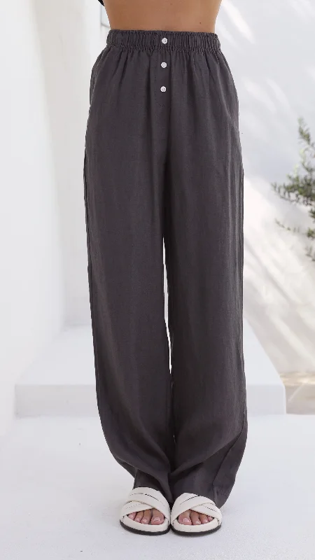  Women's Transitional ApparelLinen Lounge Pant - Coal