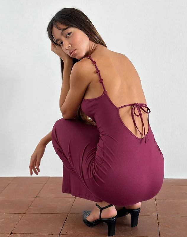  Women's Outerwear GarmentsCantana Maxi Dress in Burgundy