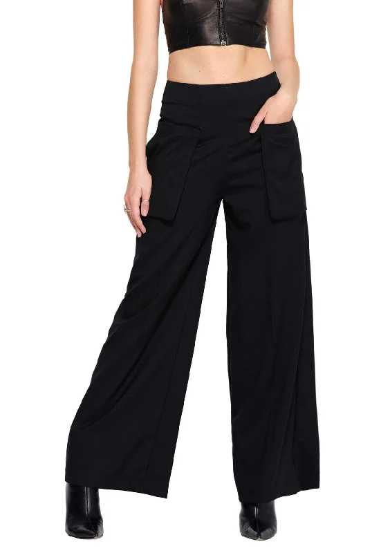  Timeless Style PromotionsWIDE LEG TROUSERS IN BLACK