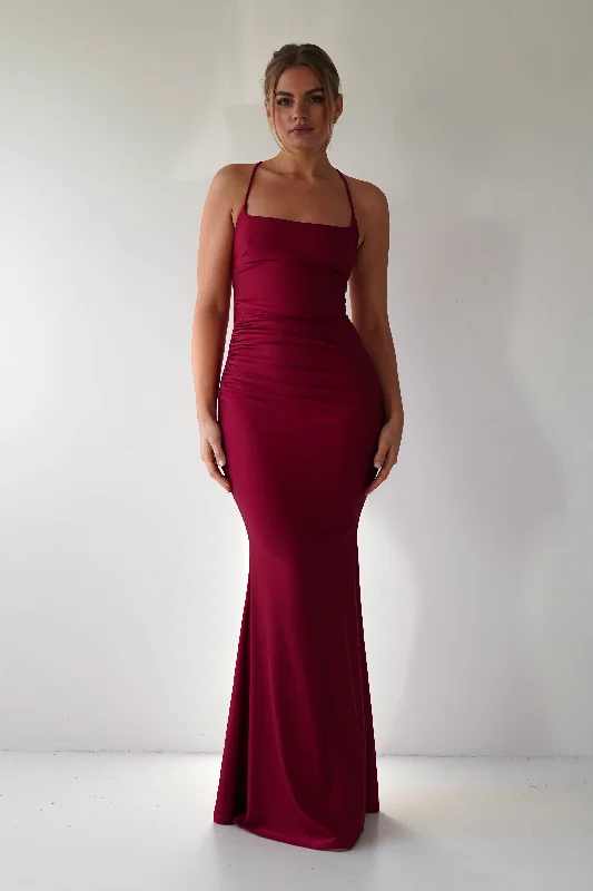  Tailored Clothing For WomenMonette Bodycon Maxi Gown | Burgundy