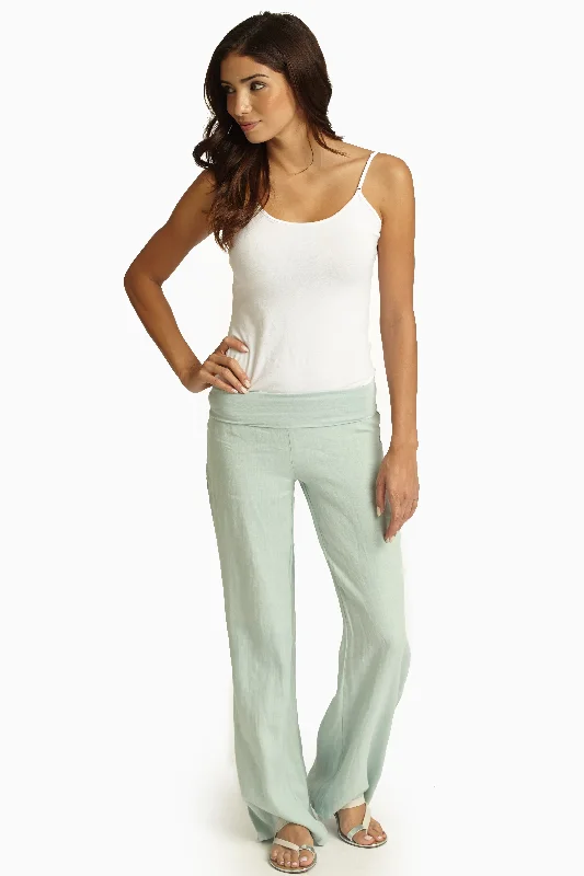  Athleisure Style SaleMint Green Linen Pants