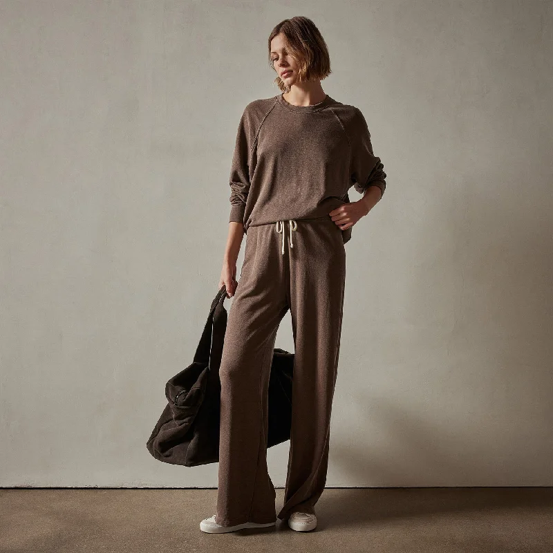  Women's Chic Outerwear GarmentsWide Leg Sweatpant - Fox Pigment