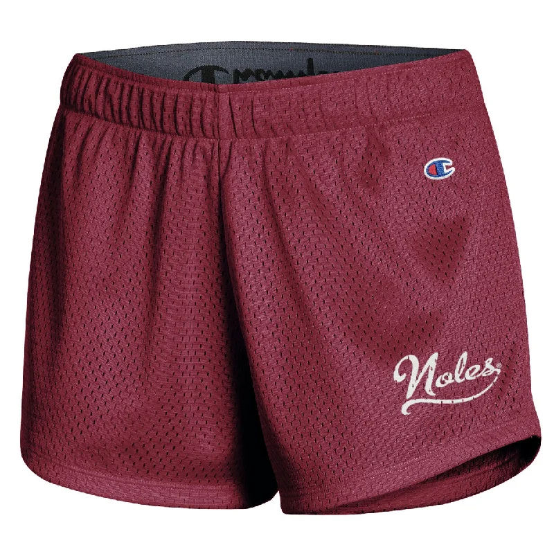  Timeless Style PromotionsChampion Women's Noles Script Design Mesh Short - Garnet