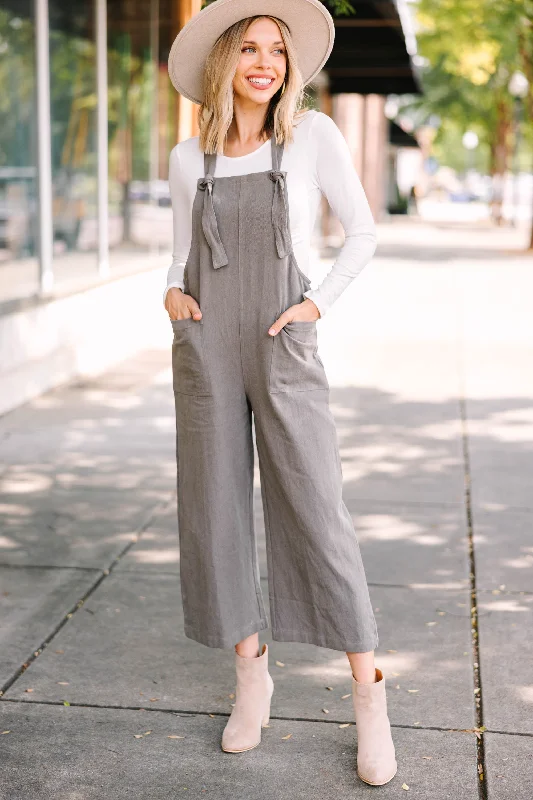  Sustainable Fashion Clothing For WomenHave A Little Fun Charcoal Gray Jumpsuit