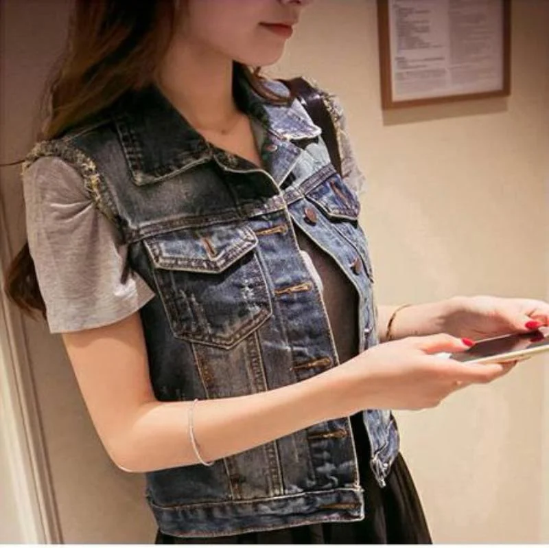  Women's Outerwear ApparelWomens Denim Vest