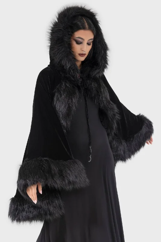  Vintage-Inspired Women's ApparelDark Aura Cloak