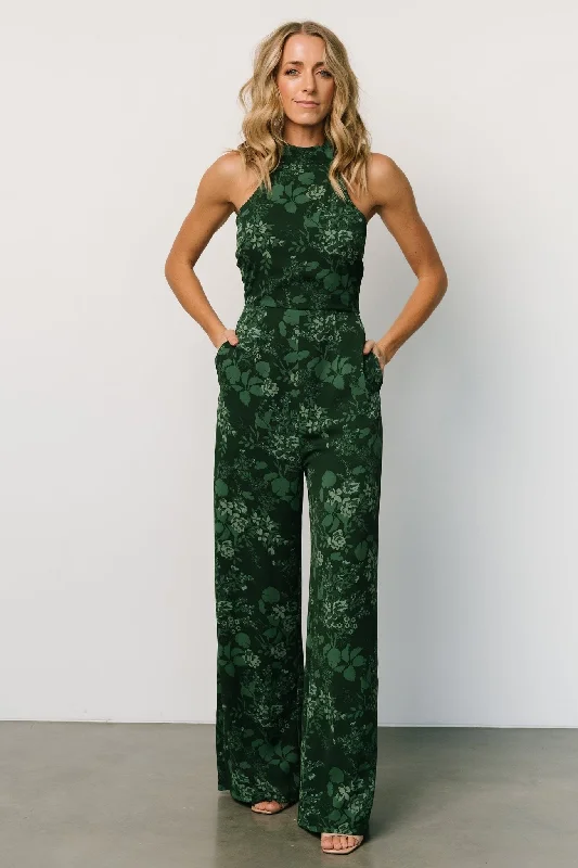  Best Deals Of The SeasonFreya Halter Jumpsuit | Emerald Floral