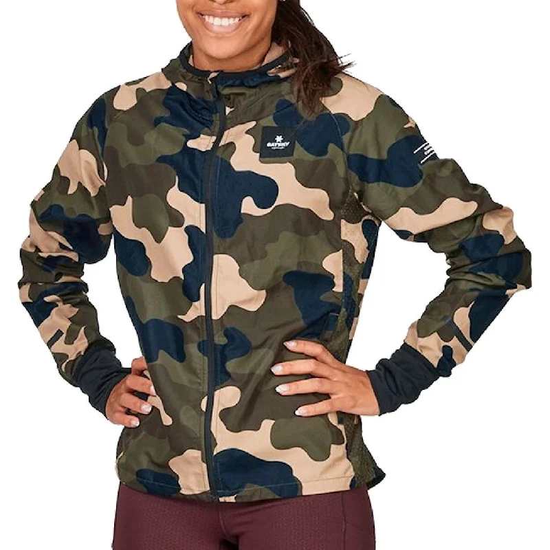  Women's Stylish Professional ApparelSAYSKY Camo Pace Womens Running Jacket - Green