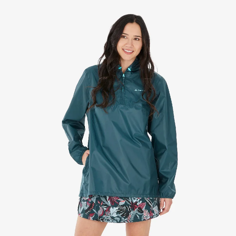  Sustainable Women's ClothingQuechua Women's Raincut 1 2 Windproof and Water-repellent Rain Jacket