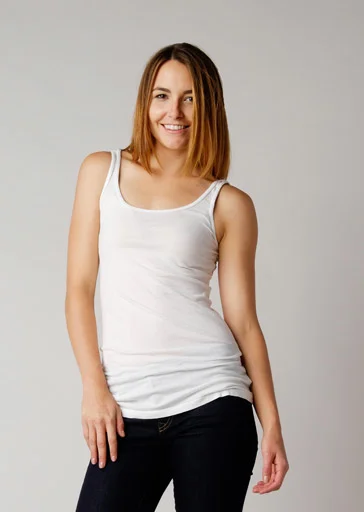  Women's Effortless Casual OutfitBrooklyn Denim Co. Organic Cotton Scoop Neck Tank