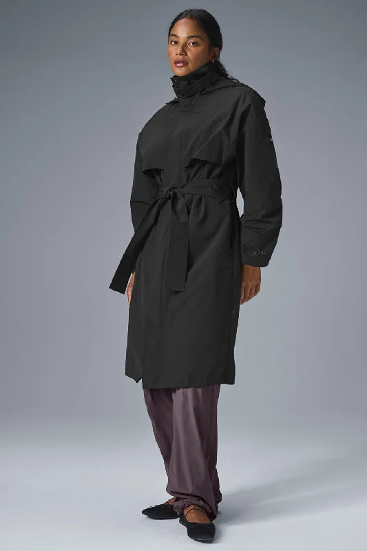  Stylish Women's ApparelCrinkle On The Move Trench - Black