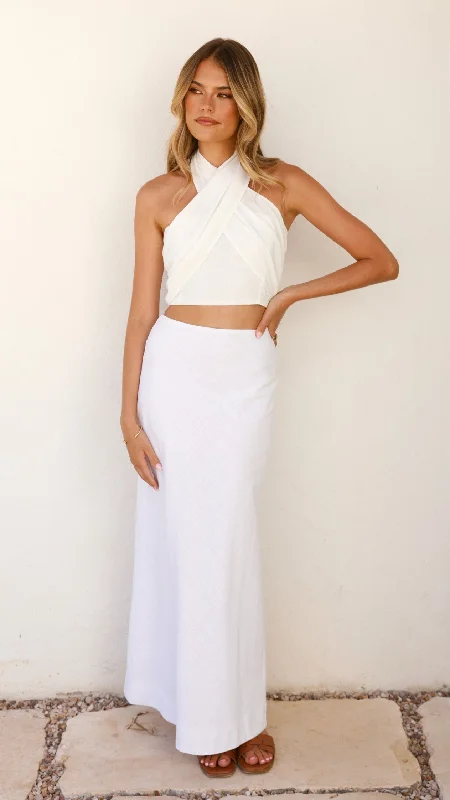  Women's Resort GarmentsJayme Midi Skirt - White