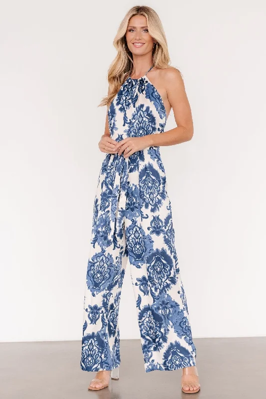  Fashion SaleKorra Satin Jumpsuit | Blue Print