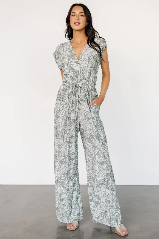  Women's ClothingKelani Jumpsuit | Green Print