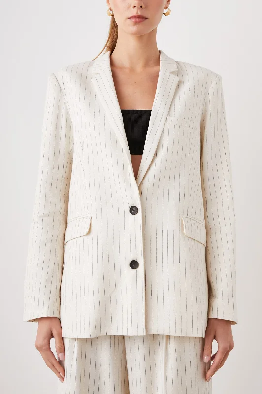  Women's Vintage AttireSTANTON BLAZER - IVORY PINSTRIPE