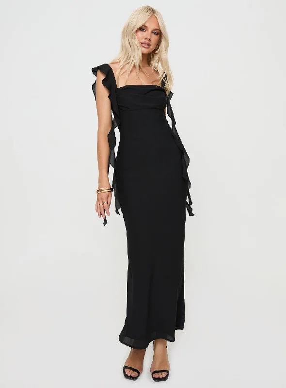  Women's Transitional ApparelLanai Maxi Dress Black