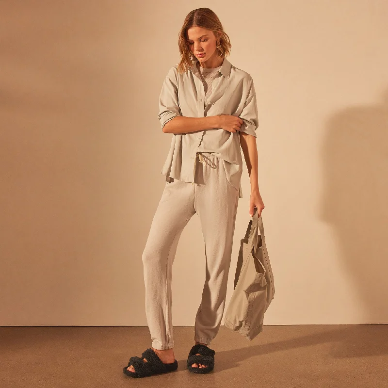  Women's Clothes For The OfficeFrench Terry Sweat Pant - Salt Pigment