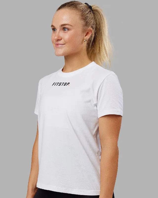  Women's Plus-Size ApparelFitstop Fast FLXCotton Tee - White-Black