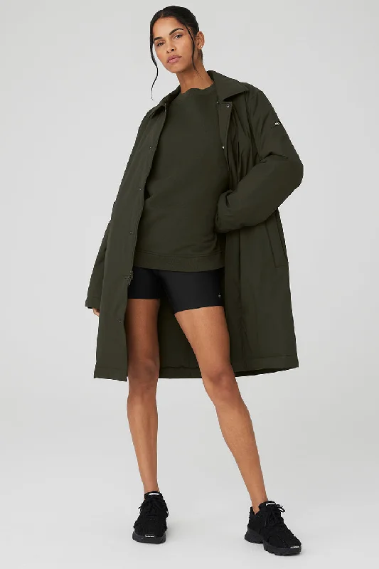  Women's Outerwear AttireSignature Overcoat - Stealth Green