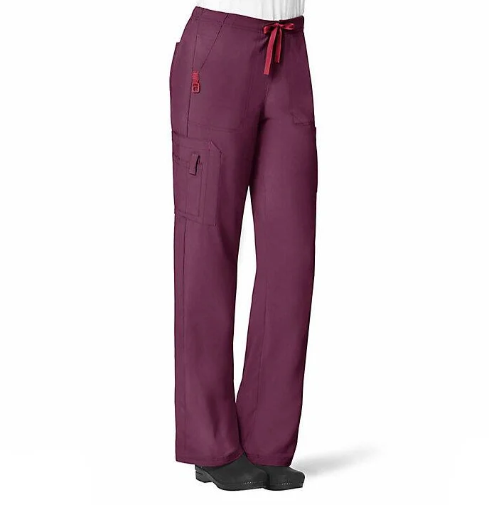  Classic Clothes For WomenCarhartt Women's Force® Cross-Flex Utility Boot Cut Cargo Scrub Pant_Wine