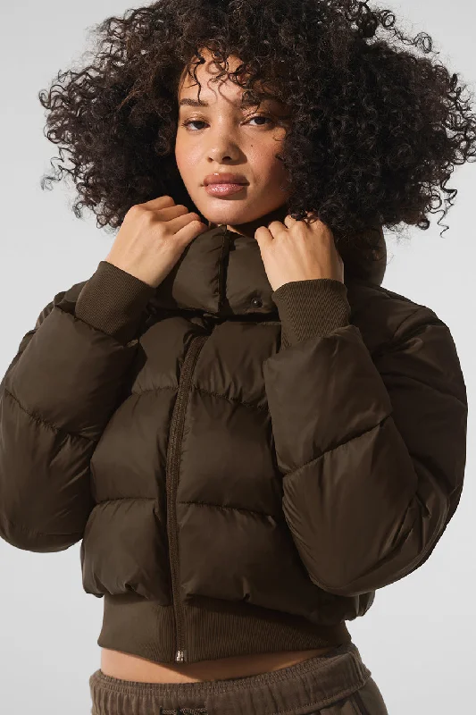  Women's High-Fashion AttireFoxy Puffer Jacket - Espresso