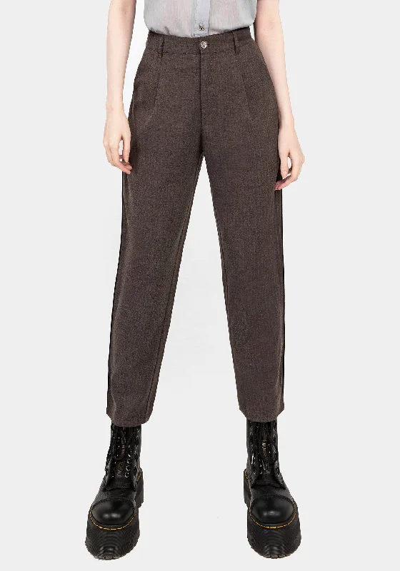  Women's Holiday ClothesCointrelle Herringbone Piped Tapered Trousers