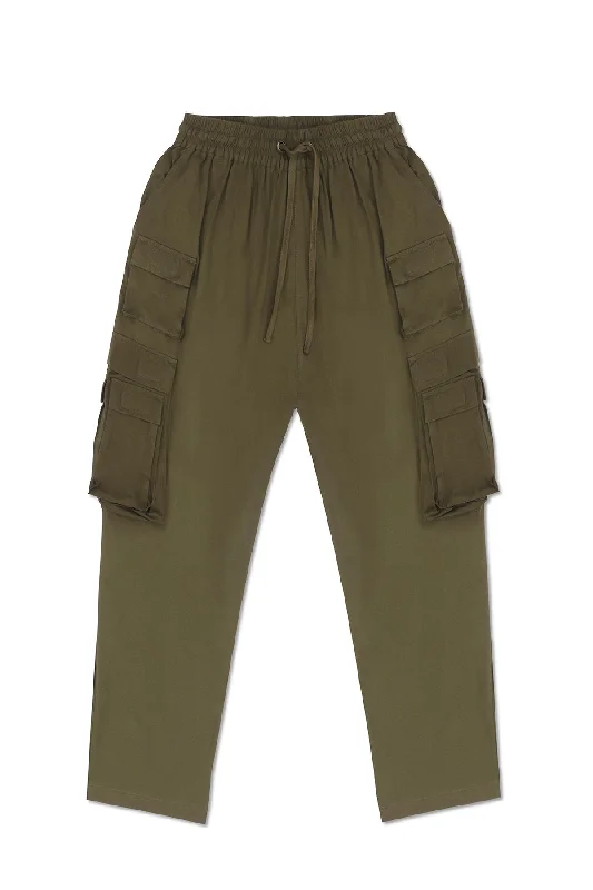  Classic Women's Clothing StylesJERSEY CARGO PANTS IN ARMY GREEN