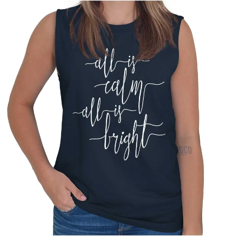  Women's Festive AttireAll Is Bright Sleeveless T-Shirt