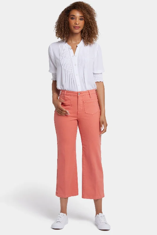  Women's Holiday AttireCoco Relaxed Wide Leg Crop Jeans - Coral Haze