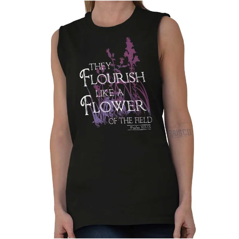  Women's Holiday ClothingThey Flourish Like A Flower Sleeveless T-Shirt