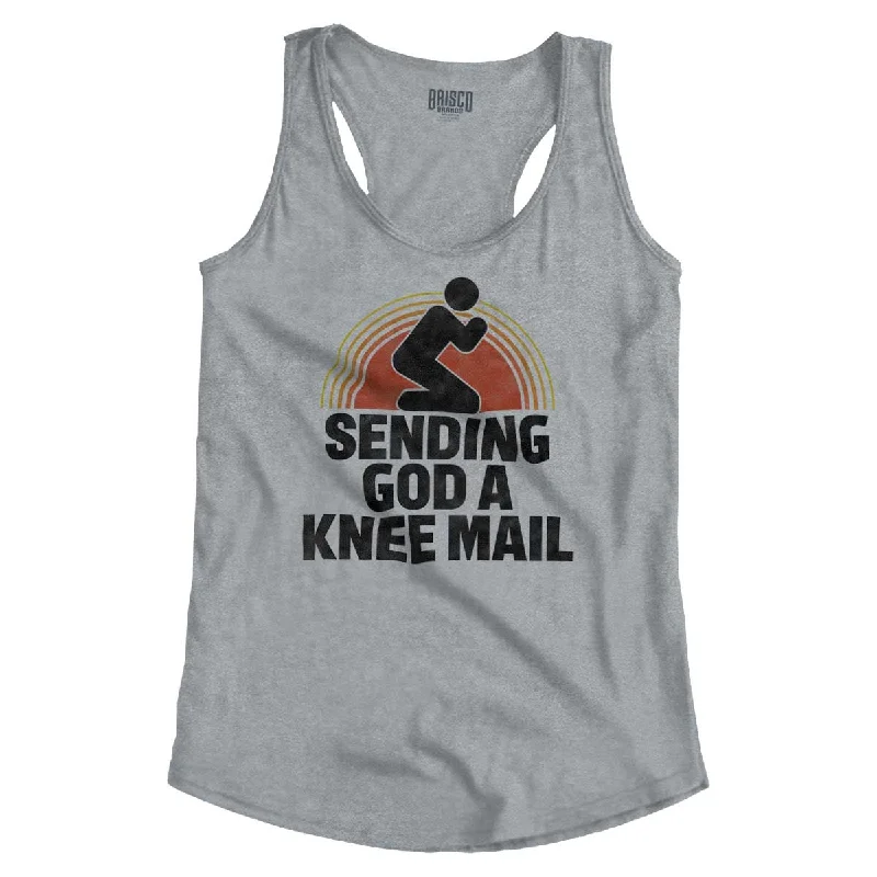  Unbeatable PricesSending God A Knee Mail Racerback