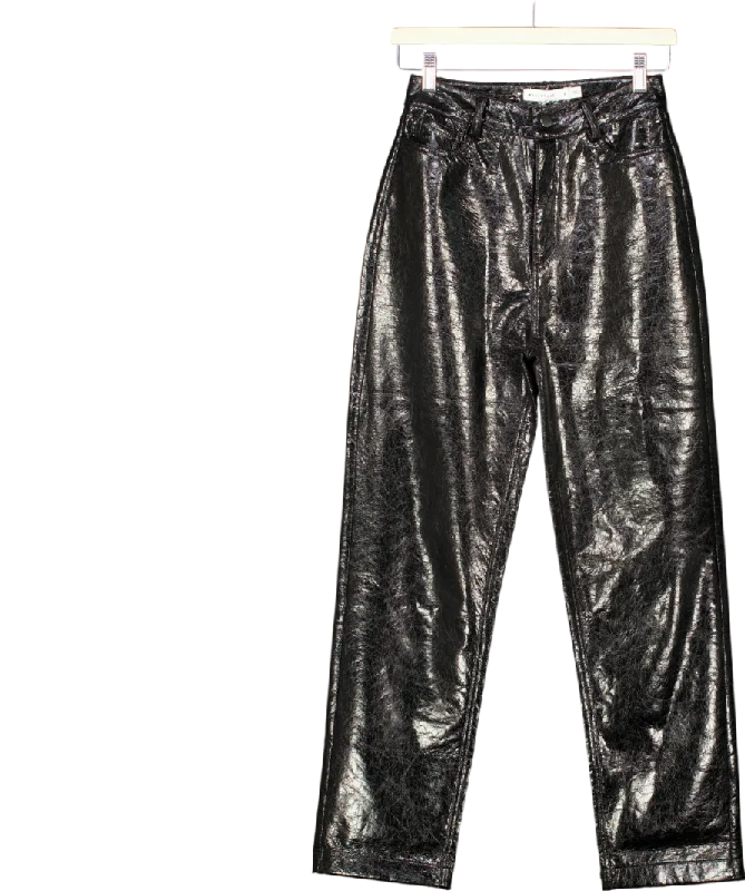  Women's Activewear ApparelWarehouse Black Cracklefaux Leather Trousers UK 6