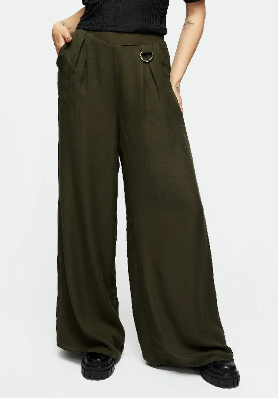  Women's Clothing For Everyday WearDescensum Wide Leg Green Trousers