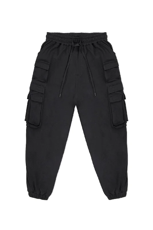  Women's Clothing For Holiday TravelFLEECE CARGO PANTS IN BLACK