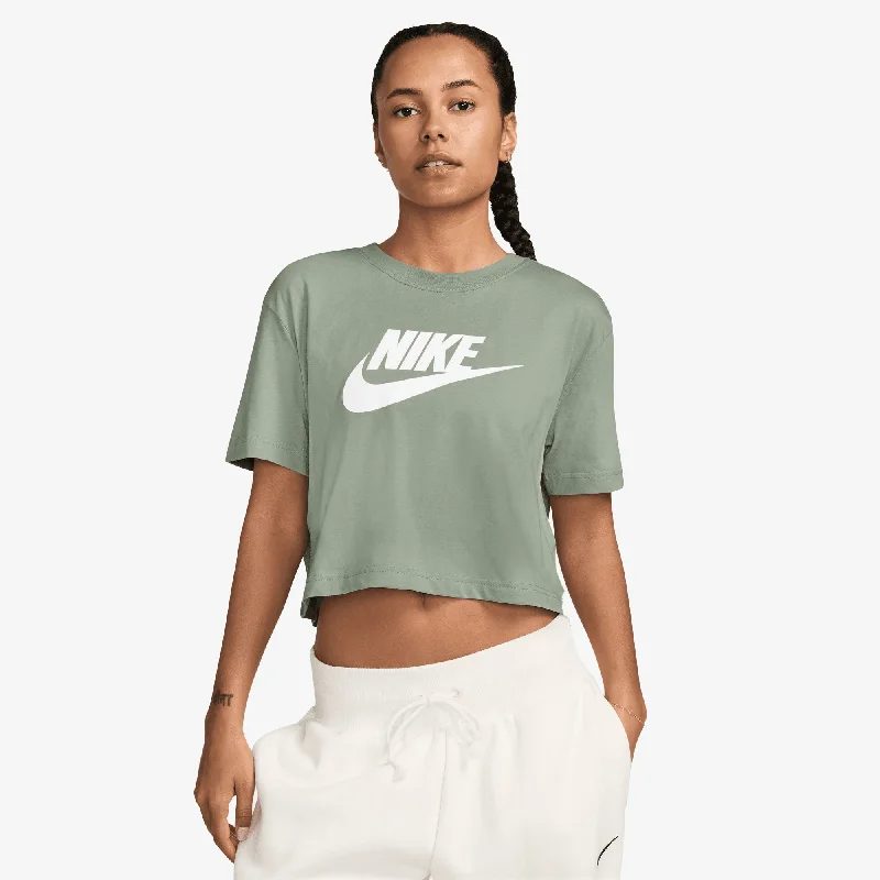  New In This SeasonNIKE | WMN'S ESSENTIAL SPORTSWEAR CROPPED T-SHIRT{ JADE HORIZON/WHITE