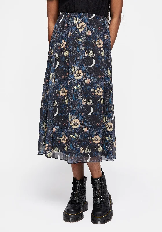  Modern Chic DiscountsPrimrose Floral Chiffon Midi Skirt