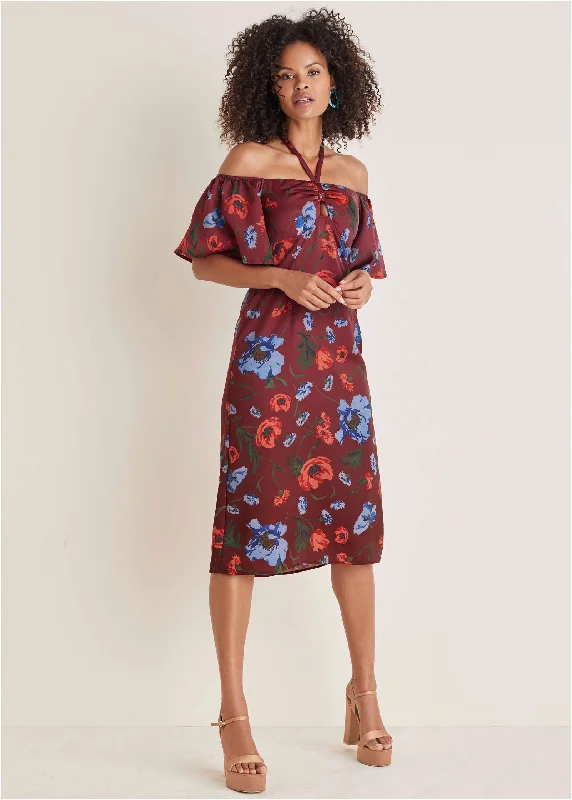  Bold Style DiscountsFlutter Sleeve Midi Dress - Forest Floral